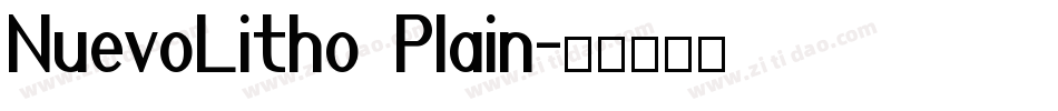 NuevoLitho Plain字体转换